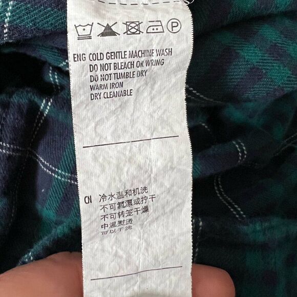 Cotton On Vintage Re-Mastered Mens Shirt Size M Plaid Flannel Long Sleeve Green - Picture 10 of 12